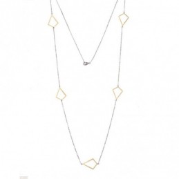 Κολιέ Μακρύ SENZA Επιχρυσωμένο Ασήμι 925 Διαμάντι SSR4519SG