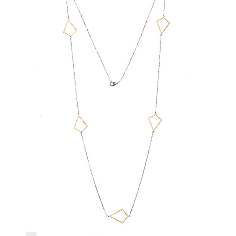 Κολιέ Μακρύ SENZA Επιχρυσωμένο Ασήμι 925 Διαμάντι SSR4519SG