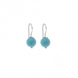 Σκουλαρίκια SENZA ασήμι 925 με τυρκουάζ πέτρα SSR1798STQ