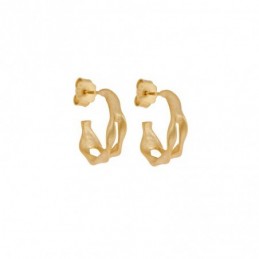 Σκουλαρίκια Senza από επιχρυσωμένο ασήμι 925