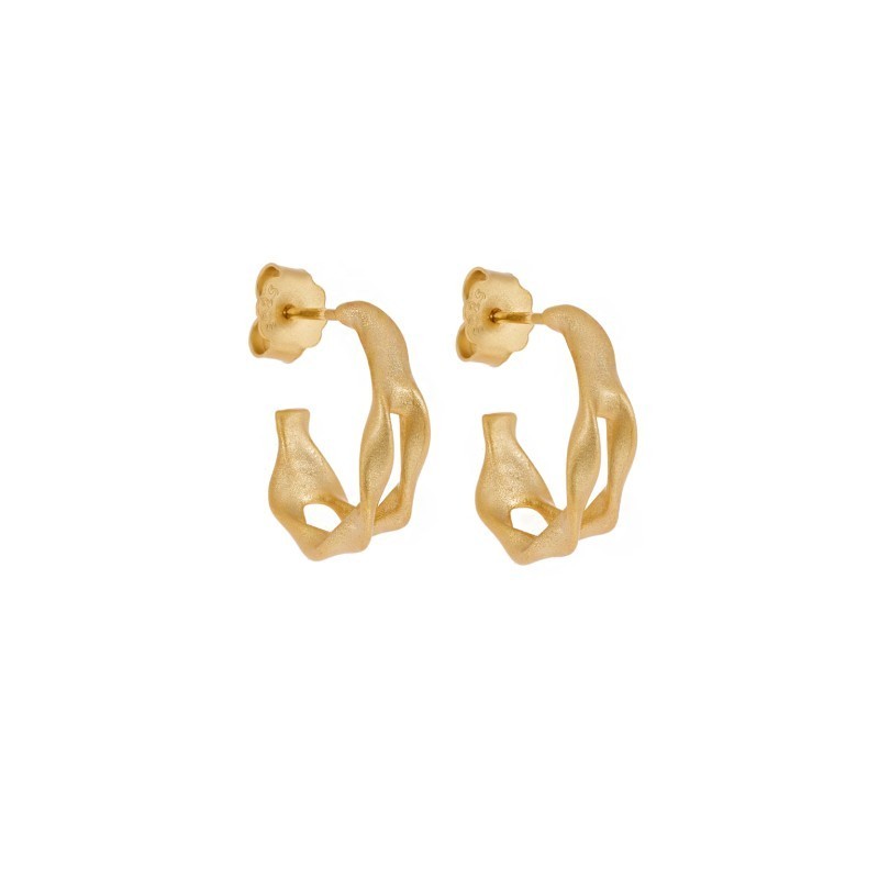 Σκουλαρίκια Senza από επιχρυσωμένο ασήμι 925