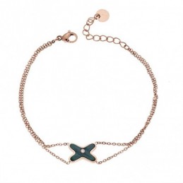 Βραχιόλι Senza Rose Gold -Bordeaux Steel SSD4213RG