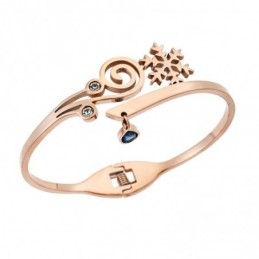 Βραχιόλι SENZA Χειροπέδα Rose Gold Plated Stainless Steel SSD4569RG