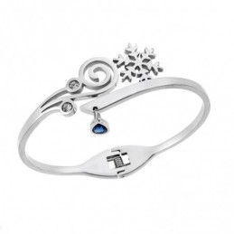 Βραχιόλι SENZA Χειροπέδα Silver Plated Stainless Steel SSD4569SR