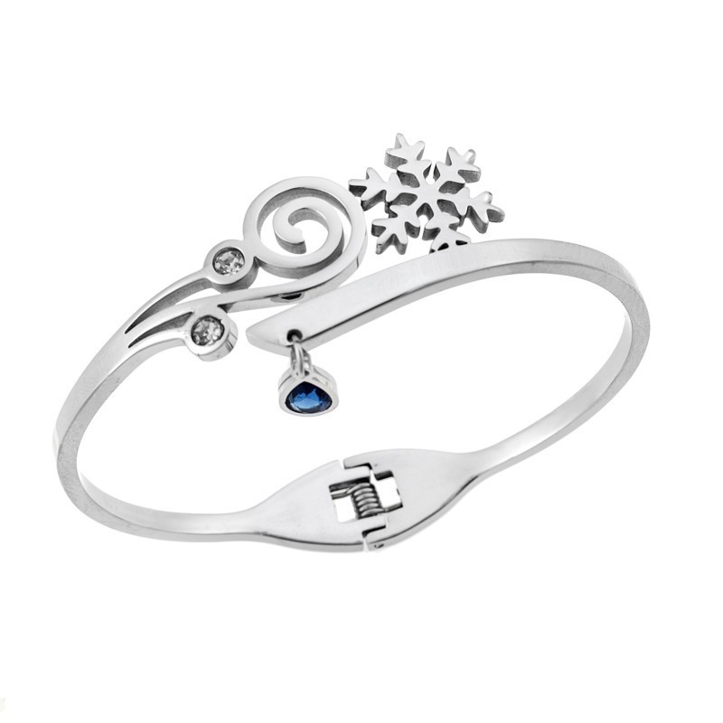 Βραχιόλι SENZA Χειροπέδα Silver Plated Stainless Steel SSD4569SR