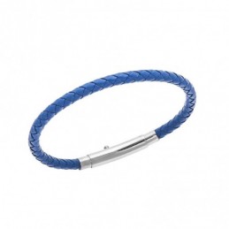Βραχιόλι Senza Men`s Steel Blue Leather Strap SSD4989BL