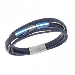 Βραχιόλι τριπλό Senza Men`s Steel