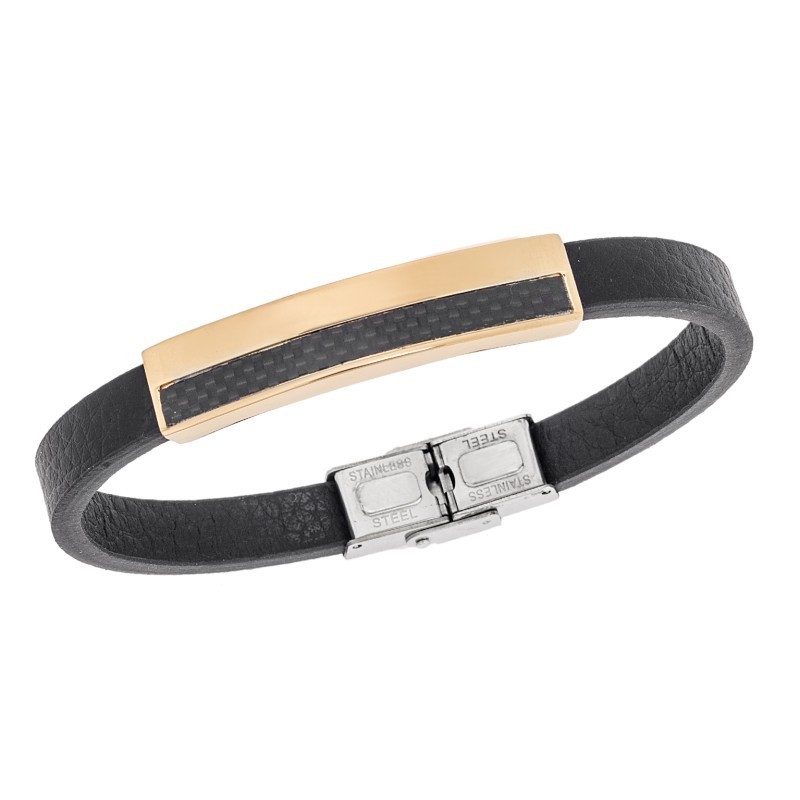 Βραχιόλι Senza Men`s Gold Plated Steel