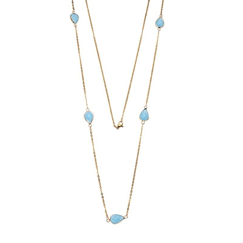 Κολιέ Γυναικείο SΕΝΖΑ Gold Steel SSD4293-4