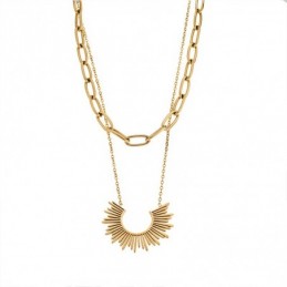 Κολιέ Senza Steel Gold Plated