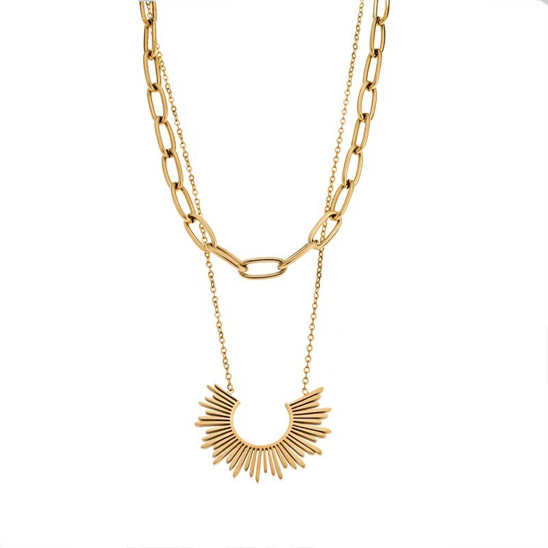 Κολιέ Senza Steel Gold Plated