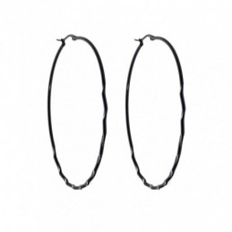 Σκουλαρίκια Senza Steel 8 cm Black Plated SSD4095BK